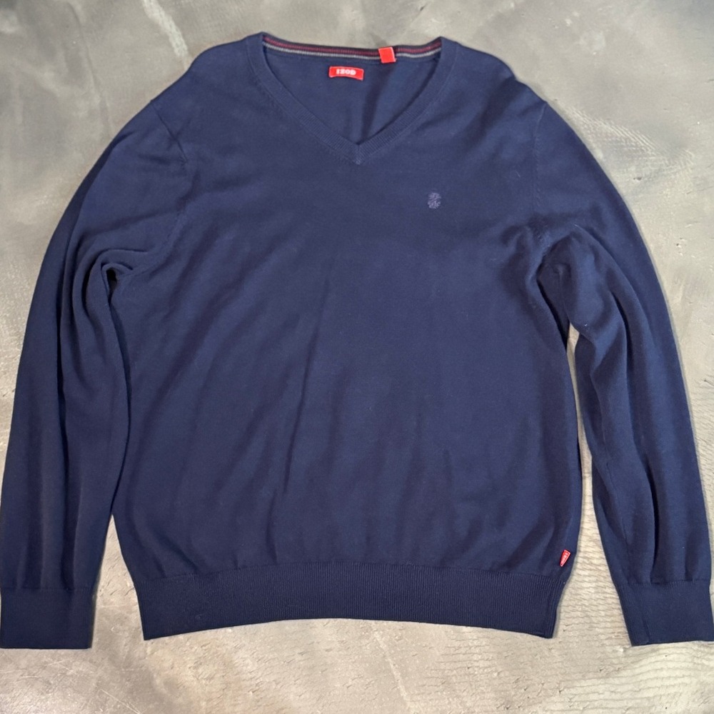 IZOD V-Neck Sweater‎ Pullover Long Sleeve Casual Classic Fit Mens Large